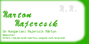 marton majercsik business card